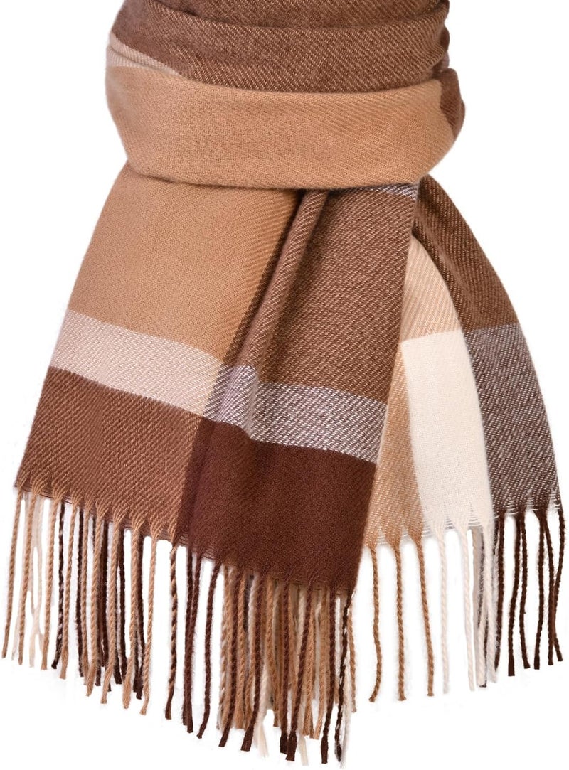 Pleneal Scarf for Women, Womens Winter/Fall Scarf,Long Plaid Shawls and Wraps, Cashmere Feel Blanket Pashmina Scarves - Image 1